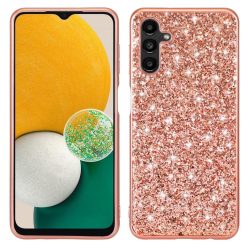   RMPACK Samsung Galaxy A34 5G Csillámló Szilikon Tok Glitter Shiny Series Rózsaarany