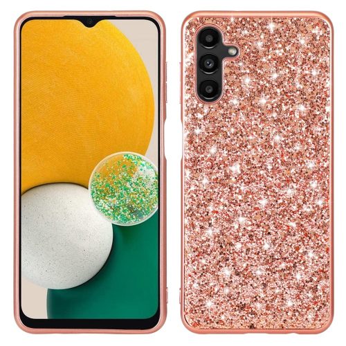 RMPACK Samsung Galaxy A34 5G Csillámló Szilikon Tok Glitter Shiny Series Rózsaarany