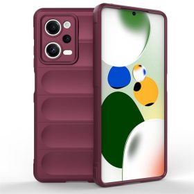   RMPACK Xiaomi Redmi Note 12 Pro 5G Szilikon Tok Rugged Armor Style 2in1 Shock Bordó