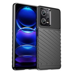   RMPACK Xiaomi Redmi Note 12 Pro 5G Szilikon Tok Twill Ütésálló Thunder Series Kivitel Fekete