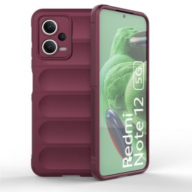   RMPACK Xiaomi Redmi Note 12 5G Szilikon Tok Rugged Armor Style 2in1 Shock Bordó