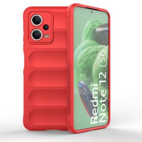   RMPACK Xiaomi Redmi Note 12 5G Szilikon Tok Rugged Armor Style 2in1 Shock Piros