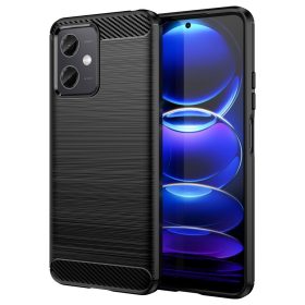   RMPACK Xiaomi Redmi Note 12 5G Szilikon Tok Ütésállókivitel Karbon Mintázattal Fekete