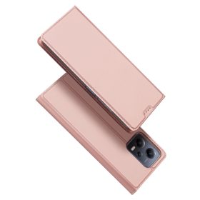   RMPACK Xiaomi Redmi Note 12 5G Notesz Tok Mágneses DUX DUCIS Skin Pro Series Kitámasztható Kártyatartóval Rózsaarany