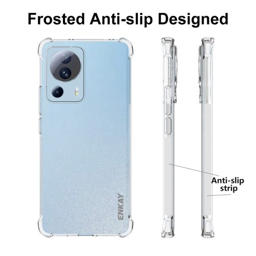 RMPACK Xiaomi 13 Lite Tok Ütésálló Szilikon Tok ENKAY Anti-Drop Shockproof Lencsevédővel Áttetsző 
