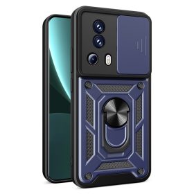   RMPACK Xiaomi 13 Lite Ütésálló Tok Best Armor Ring Style + Camera Protector Lencsevédelemmel Kék