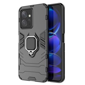   RMPACK Xiaomi Redmi Note 12 4G Védőtok Ring Guard Gyűrűs 2in1 Tok Ütésálló - Kitámasztható TPU Hybrid Fekete