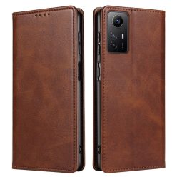   RMPACK Xiaomi Redmi Note 12S 4G Notesz Tok Business Series V2 Kitámasztható Bankkártyatartóval Barna