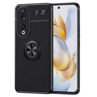   RMPACK Honor 90 5G Tok Kitámasztható - Gyűrűs - Mágneses Ring Series Metal Fekete