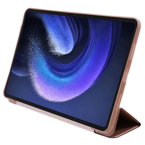 RMPACK Xiaomi Pad 6 Pro / Pad 6 Tok Notesz Kitámasztható Tri-Fold Honeycomb Series Rózsaarany