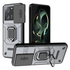   RMPACK Xiaomi 13T / 13T Pro Ütésálló Tok FUTURE Armor Slide - Gyűrűs Kitámasztható Szürke