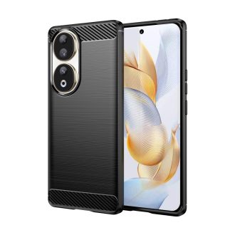   RMPACK Honor 90 5G Szilikon Tok Ütésállókivitel Karbon Mintázattal Fekete
