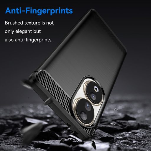 RMPACK Honor 90 5G Szilikon Tok Ütésállókivitel Karbon Mintázattal Fekete
