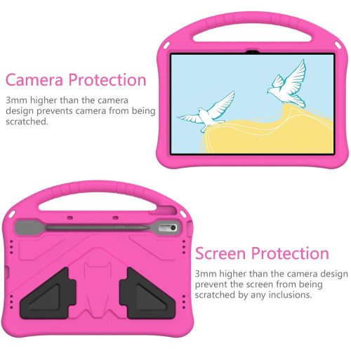 RMPACK Lenovo Tab P11 Pro Gen 2 Tok EVA Series Habszivacs - Kitámasztható Ütésállókivitel Gyerekeknek Pink
