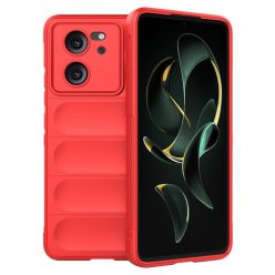   RMPACK Xiaomi 13T 5G / 13T Pro 5G Szilikon Tok Rugged Armor Style 2in1 Shock Piros