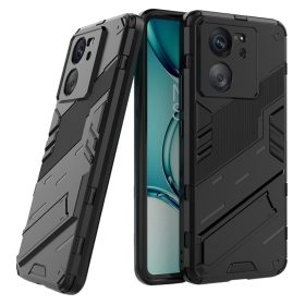   RMPACK Xiaomi 13T 5G / 13T Pro 5G Ütésállókivitel Kitámasztható PC + TPU 2in1 Anti-Drop Series Kameralencse védelemmel Fekete