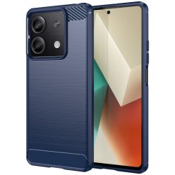   RMPACK Xiaomi Redmi Note 13 5G Szilikon Tok Ütésállókivitel Karbon Mintázattal Sötétkék