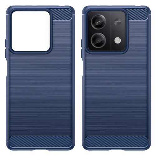 RMPACK Xiaomi Redmi Note 13 5G Szilikon Tok Ütésállókivitel Karbon Mintázattal Sötétkék