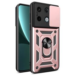   RMPACK Xiaomi Redmi Note 13 Pro 5G Ütésálló Tok Camshield Gyűrűs - Ring Style Rózsaarany