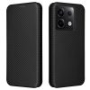 RMPACK Xiaomi Redmi Note 13 Pro 5G Karbon Mintás Notesz Tok Kitámaszható Fekete