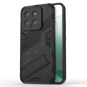   RMPACK Xiaomi 14 Tok Ütésállókivitel Kitámasztható PC + TPU 2in1 Anti-Drop Series Kameralencse védelemmel Fekete