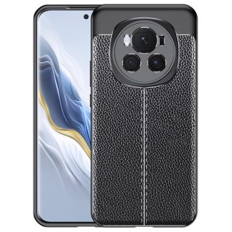  RMPACK Honor Magic6 Pro 5G Szilikon Tok Bőrmintázattal TPU Prémium Fekete
