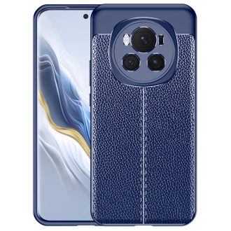   RMPACK Honor Magic6 Pro 5G Szilikon Tok Bőrmintázattal TPU Prémium Sötétkék