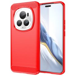   RMPACK Honor Magic6 Pro 5G Szilikon Tok Ütésállókivitel Karbon Mintázattal Piros