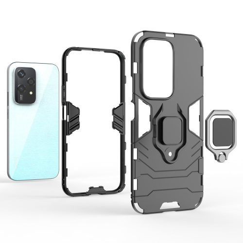 RMPACK Honor 200 Lite 5G Shockproof Cover Ring Guard 2in1 Case Armor - Kickstand TPU Hybrid Black