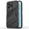 RMPACK Honor 200 Lite 5G Case Shockproof Armor PC + TPU 2in1 Anti-Drop Series Lens Protector with Kickstand Black