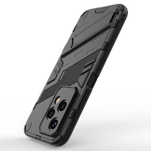 RMPACK Honor 200 Lite 5G Case Shockproof Armor PC + TPU 2in1 Anti-Drop Series Lens Protector with Kickstand Black