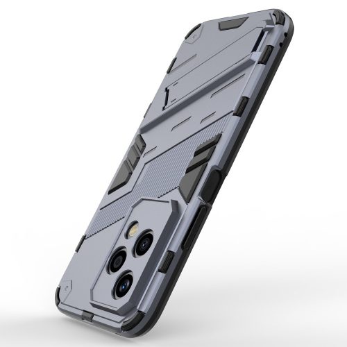 RMPACK Honor 200 Lite 5G Case Shockproof Armor PC + TPU 2in1 Anti-Drop Series Lens Protector with Kickstand Grey
