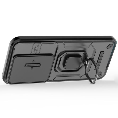 RMPACK Honor 200 Lite 5G Armor Shell Case FUTURE Armor Slide - Ring Kickstand Lens Cover Black