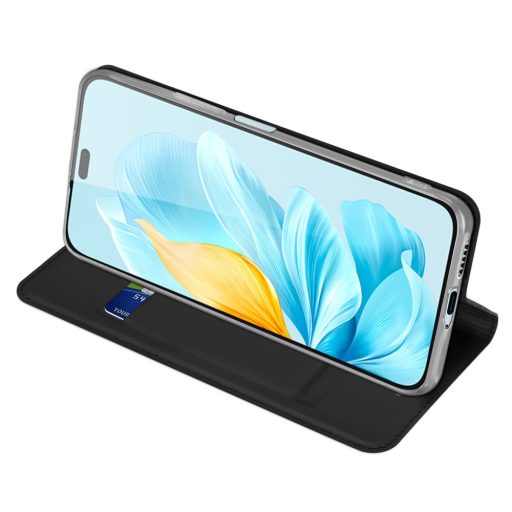 RMPACK Honor 200 Lite 5G PU Leather Case Magnetic DUX DUCIS Skin Pro Series Case Card Slots Stand Flip Black