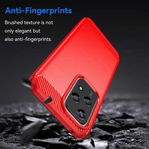 RMPACK Honor 200 Lite 5G Silicone Case Soft TPU Carbon Fiber Texture Red