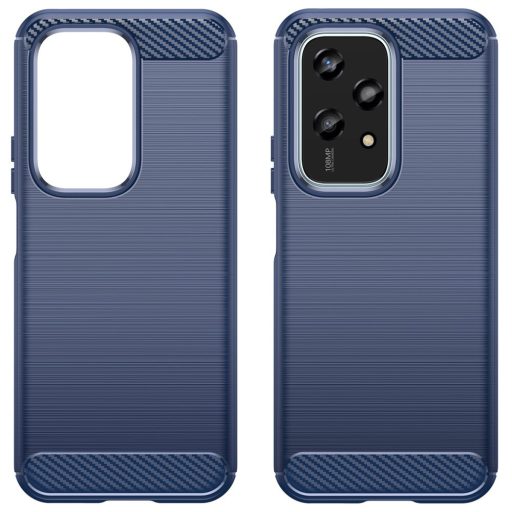 RMPACK Honor 200 Lite 5G Silicone Case Soft TPU Carbon Fiber Texture Blue