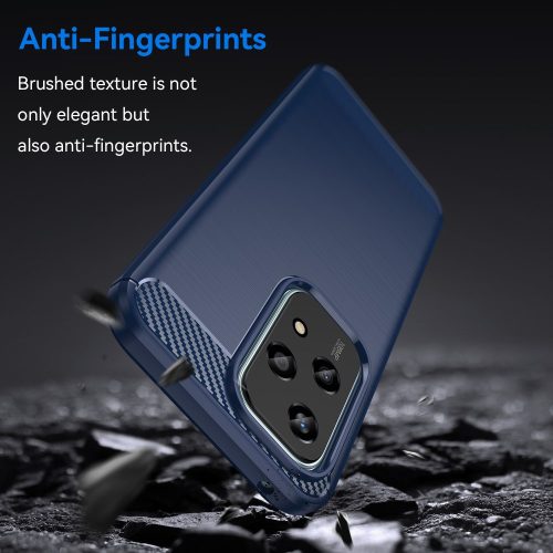 RMPACK Honor 200 Lite 5G Silicone Case Soft TPU Carbon Fiber Texture Blue