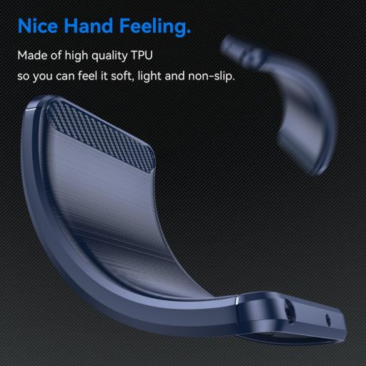 RMPACK Honor 200 Lite 5G Silicone Case Soft TPU Carbon Fiber Texture Blue