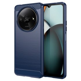   RMPACK Xiaomi Redmi A3 Szilikon Tok Ütésállókivitel Karbon Mintázattal Sötétkék