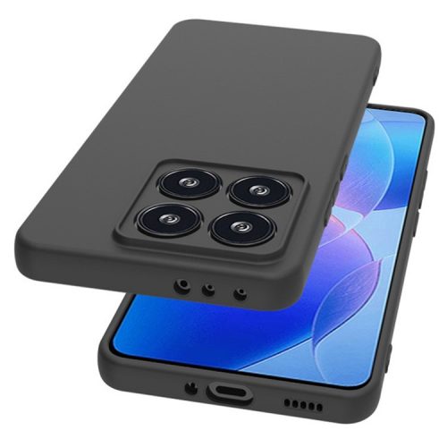 RMPACK Xiaomi 14T Szilikon Tok Lencsevédelemmel - Lens Protected - Shockproof Matt Fekete