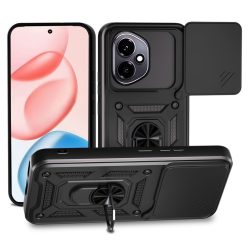   RMPACK Honor 400 5G Ütésálló Tok ArmorLife Kitámasztható Camera Slide Funkcióval Fekete