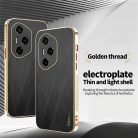 RMPACK Honor 400 Pro 5G Tok KADEM Luxury Series - Fényes Fémes Mintázattal Fekete 