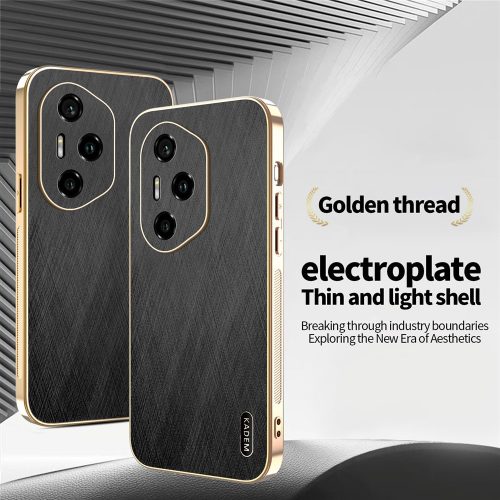 RMPACK Honor 400 Pro 5G Tok KADEM Luxury Series - Fényes Fémes Mintázattal Fekete 