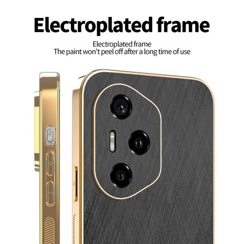 RMPACK Honor 400 Pro 5G Tok KADEM Luxury Series - Fényes Fémes Mintázattal Fekete 