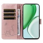 RMPACK Honor Magic8 Lite macska mintás műbőr flip tok csuklópánttal