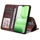 RMPACK Honor 600 Lite 5G Notesz Tok Business Series Kitámasztható Kártyatartóval Barna