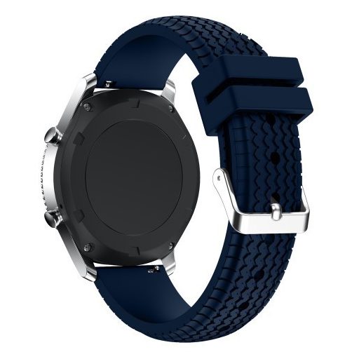 Samsung Gear S3 Classic / Frontier Szilikon Óraszíj - Pótszíj Tyre Style Sötétkék