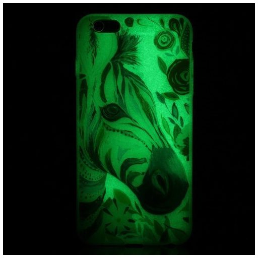 iPhone 6 6S Tok Szilikon Glow - Világítós - Foszforeszkáló Mintás FM08