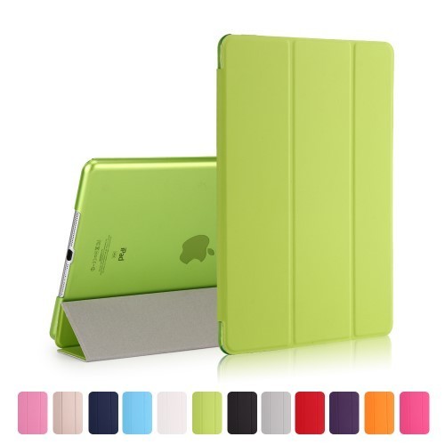 iPad 9.7 (2017) Tri-Fold Tok Kitámasztható Ébresztő/Altató Funkcióval Zöld