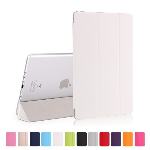 iPad 9.7 (2017) Tri-Fold Tok Kitámasztható Ébresztő/Altató Funkcióval Fehér